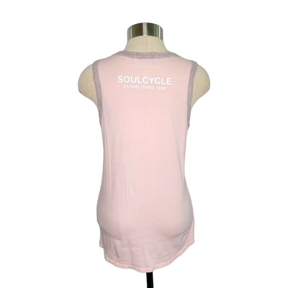 Soulcycle Raw Edge Ringer Tank Top Pink/Gray Womens Size XS Workout Gym Athletic - Picture 4 of 9